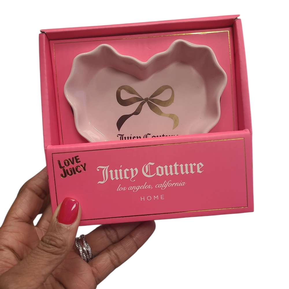 Juicy Couture Pink Heart-Shaped Jewelry Dish